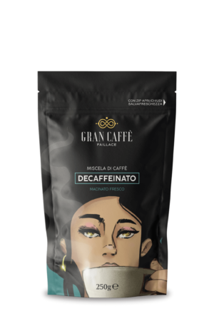Gran Caffè Faillace - Miscela di caffè, macinato fresco, busta Decaffeinato
